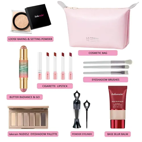 Blush Stick, Paleta De Sombras De Ojos Y Lápiz Labial: Set C