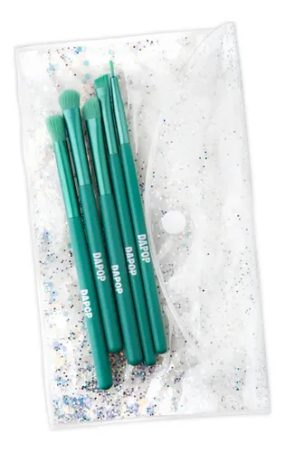 Set de Brochas Dapop Medusa para Ojos, con Estuche Celeste