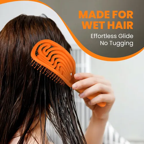 Cepillo Para El Cabello Walcora Desenredante Naranja Sin Dol