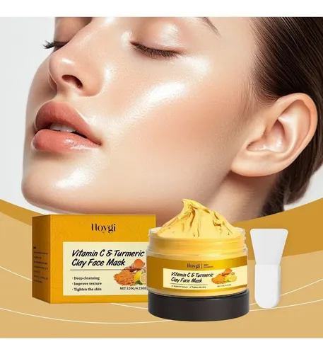 Mascarilla Facial De Cúrcuma Vc Para Poros, Brillo Y Firmeza Todo Tipo De Piel