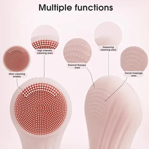 Facial Vibratorio De Silicona De Limpieza 2 En 1 Bar Al Por  Negro