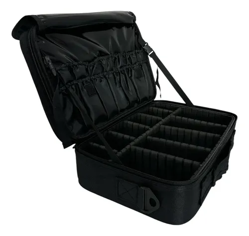 Maletin Neceser Organizador Maquillaje Profesional Glamory Negro