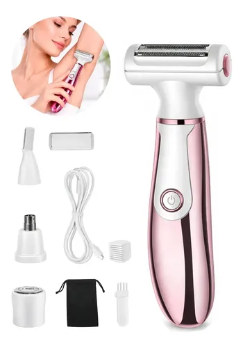 Depiladora Eléctrica Mujer 4 En 1 Usb Cejas Y Bikini