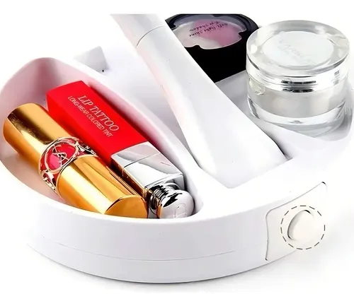 Espejo My Fold Jin con Luz LED Blanco Aumento 10x Plegable USB Pilas