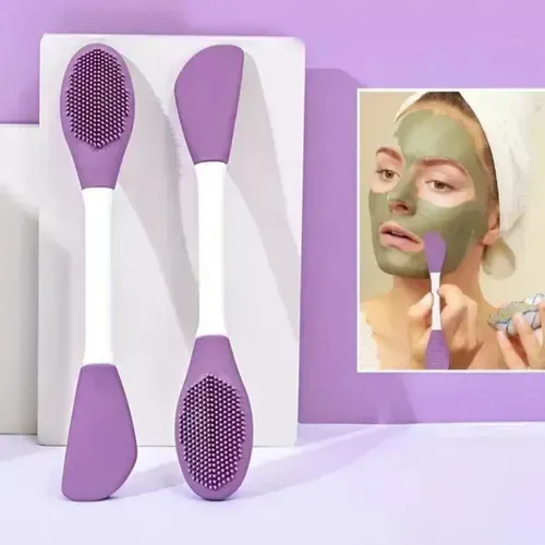 Cepillo Exfoliante para Puntos Negros y Labios – Limpiador Facial con espátula de silicona