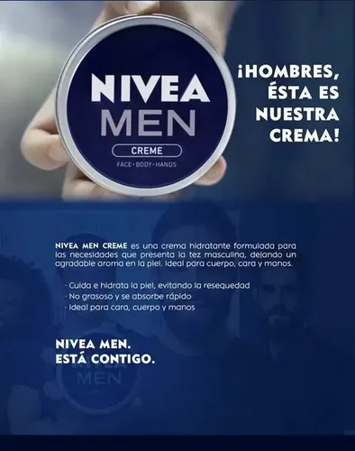 Nivea Men Crema Para Rostro Cuerpo Manos 150ml