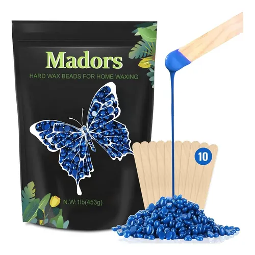 Madors Cera Dura Beads Azul 1 Lb Kit + 10 Varillas