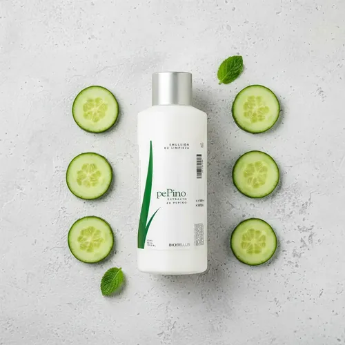 Emulsion De Limpieza Facial Pepino Biobellus 1000ml Todo Tipo De Piel Día/noche