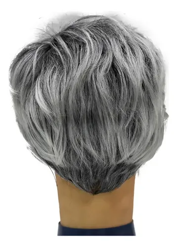 Cabello Masculino Gris Plateado + Gafas + Barba – Short Cin
