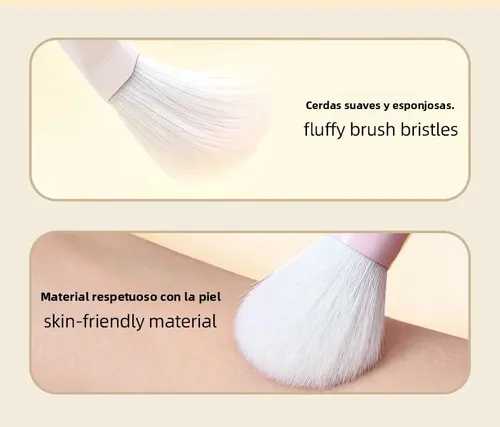 Set Brochas Maquillaje Polvo Rubor Fibra Suave Portátil Comp