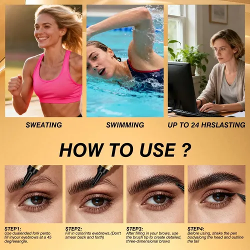 Lápiz 2 En 1 Cejas Y Delineador Qic Marrón