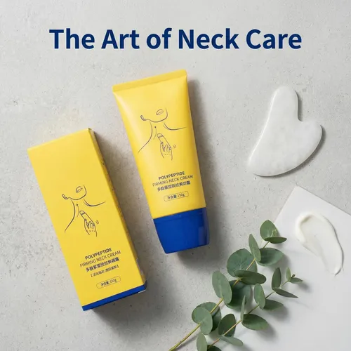 Neck Firming Cream With Roller, Smoothes Wrinkles And Fine