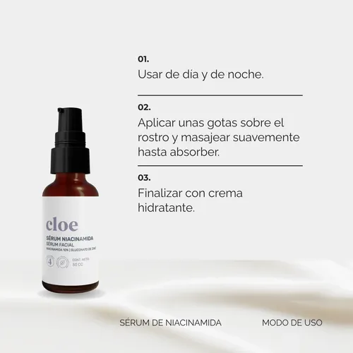 Sérum De Niacinamida 10% Antimanchas Y Antiacné Cloe 30ml