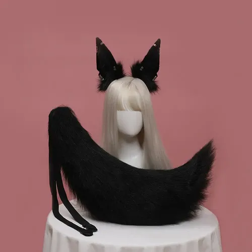 Nii Ts Set De Aro De Pelo De Animal Con Orejas De Lobo Y