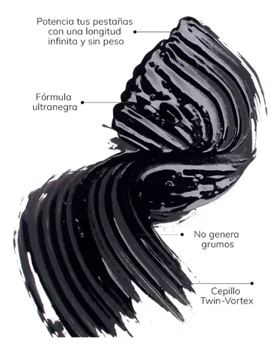 Farmasi Mascara Infinilash, Acabado Ultra Black, Longitud In