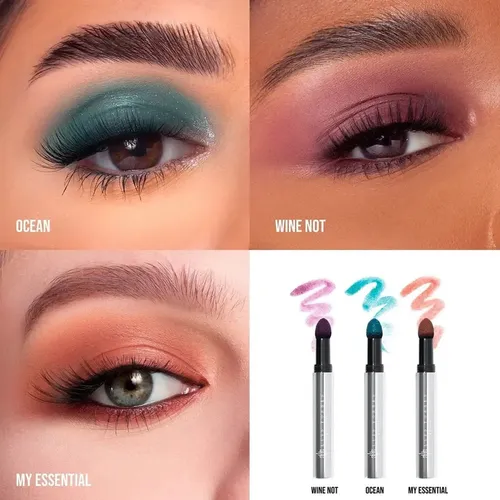 Sombra en Lápiz Esponja Beauty Creations Luis Torres: Multicolor, Acabado Natural y a Prueba de Agua