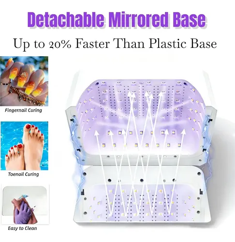 Lámpara Uv/led Recargable Para Uñas Nailartane X90 Blanco