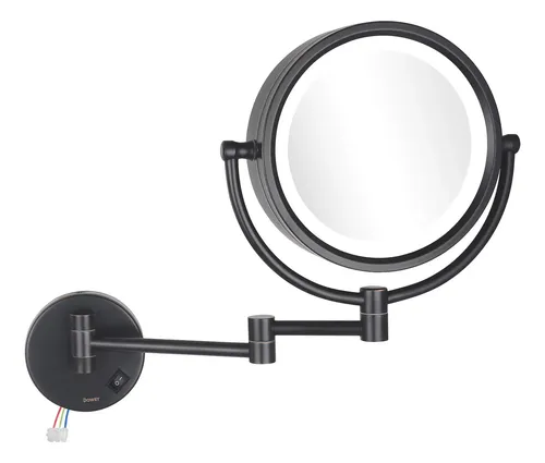 Espejo De Maquillaje De Pared Con Luz Y Aumento 10x Dowry