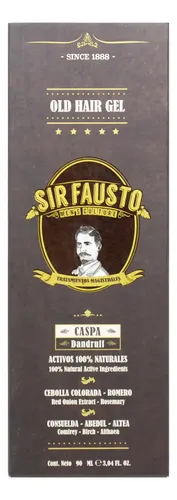Sir Fausto Old Hair Gel Para Peinar Y Eliminar La Caspa 3c