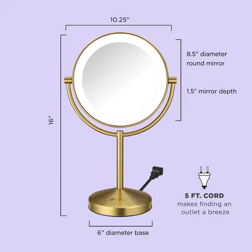 Espejo De Maquillaje Conair Iluminado Con Luz Led Con Aument