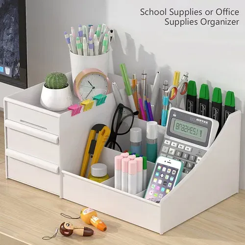 Organizador De Escritorio De Maquillaje Con Cajones, Organiz