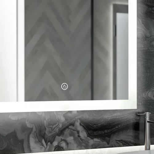 Espejo 6 Con Luz Led Touch 24w Deco Baño Moderno 60×80 Cm Sin Marco