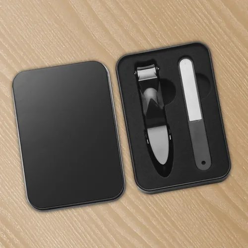 Juego De Limas De Uñas Para Hombres Y Mujeres, L Negro