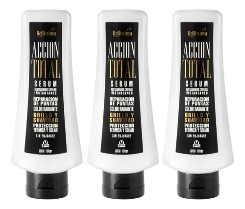 3 Serum Peinar Reparador Accion Total Bellissima 120 Gr
