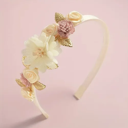 Diadema, Accesorios Para El Cabello, Bonita Diadema A Presió Ivory White