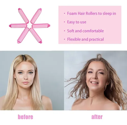 Juego De 42 Rulos Para El Cabello, Rizos Para Dormir