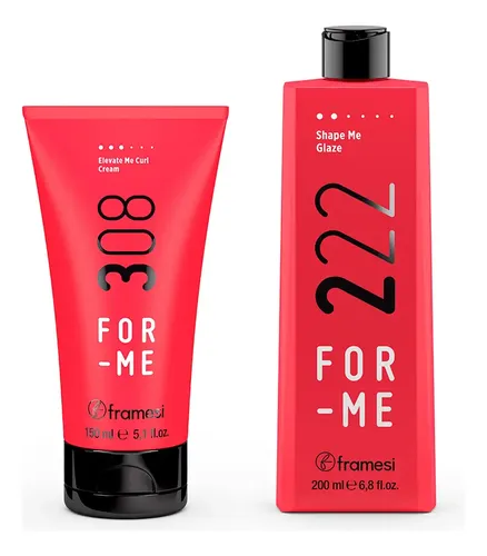 Kit Framesi For Me Rulos Crema De Peinar 308 + For Me 222