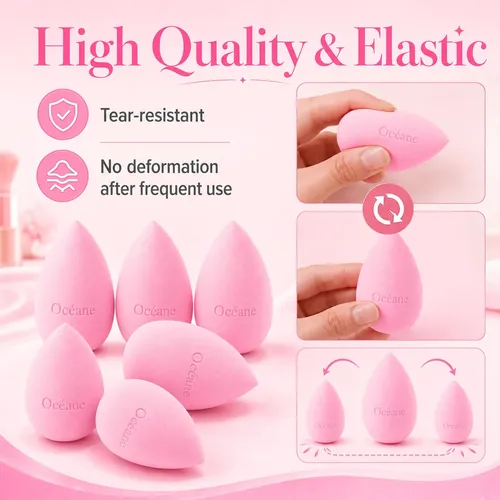 Set De 6 Esponjas De Maquillaje Océane Sin Látex Hd