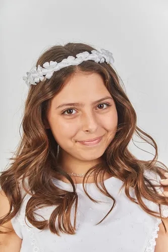 Corona Flores Niña Accesorios Cabello Comunion Cortejo Nena