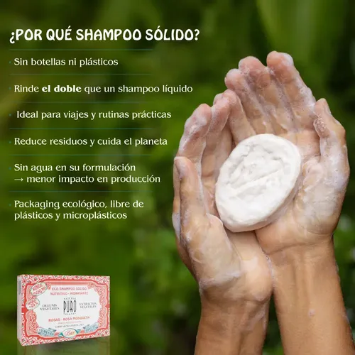 Eco Shampoo Solido Rosas Rosa Mosqueta Boti-k Puro