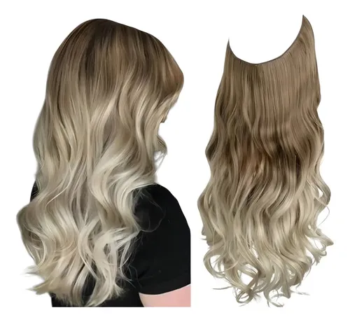 Extensiones De Cabello Vincha Miami Halo Invisible Ondas M01 Color 10t24/60