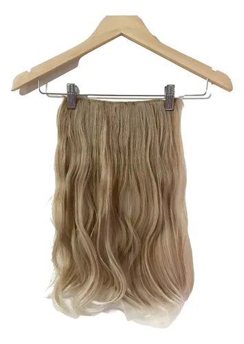 Cortinas De Pelo: Cabello Sintetico Premium Extensiones Rubio 16/613 Ondas