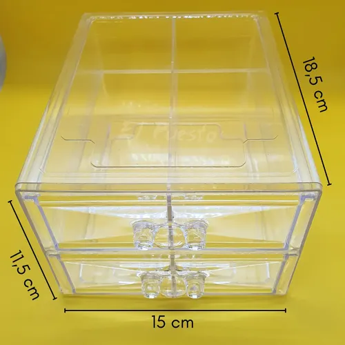 Organizador Acrílico 4 Cajones Transparente Maquillaje Joya