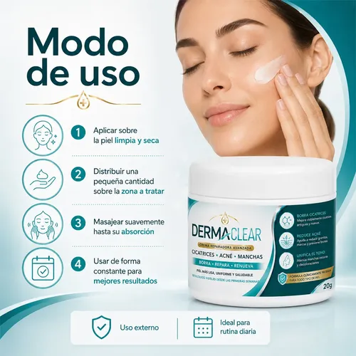Crema Reparadora Suaviza Textura Acné Manchas Cicatrices