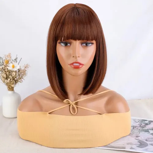 Peluca de cabello colageno natural Italian Hair NYS927 tono nys927-30-33 con base de tamaño universal con regulador