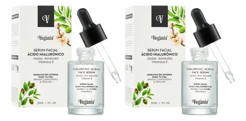 Pack X2u Serum Facial Ácido Hialurónico 2% 30ml Veganis