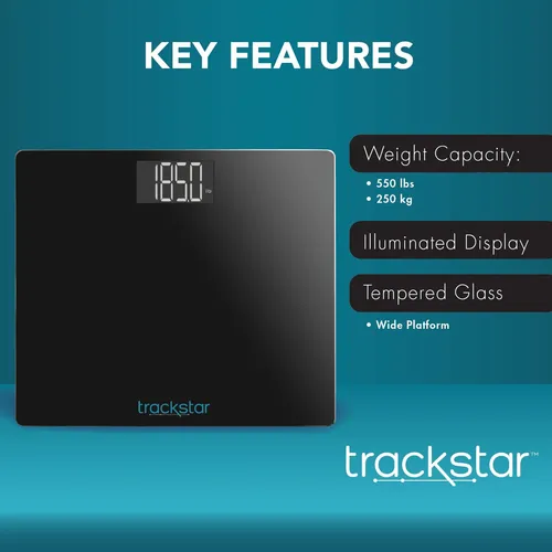 Balanza Digital Trackstar 38 X 33 Cm Con Bluetooth Y App