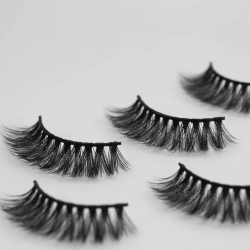 Kit Pestañas Postizas En Racimo Naez Pegamento Pinza Negro D 1.4 Cm 0.07 Mm