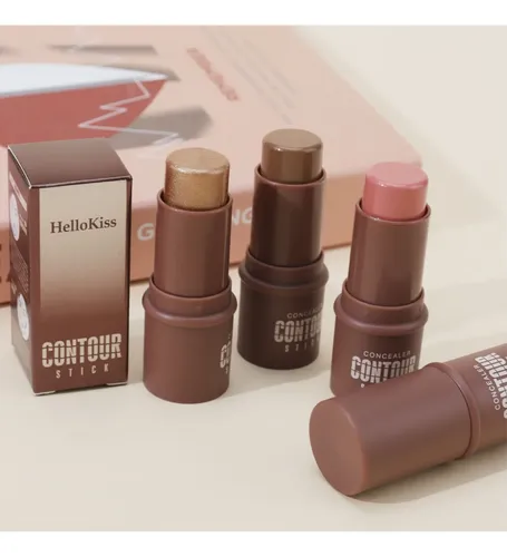 Hellokiss Barra Contorno Iluminador Perlado Rubor Facial Lar