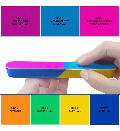 Ahatopia Buffer 7 Vías 6 Piezas Para Uñas