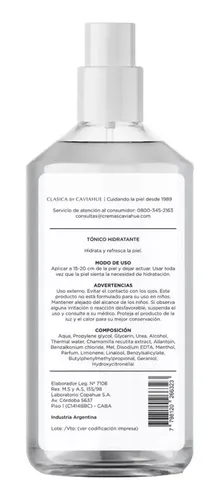 Caviahue Clasica Tonico Hidratante 180ml