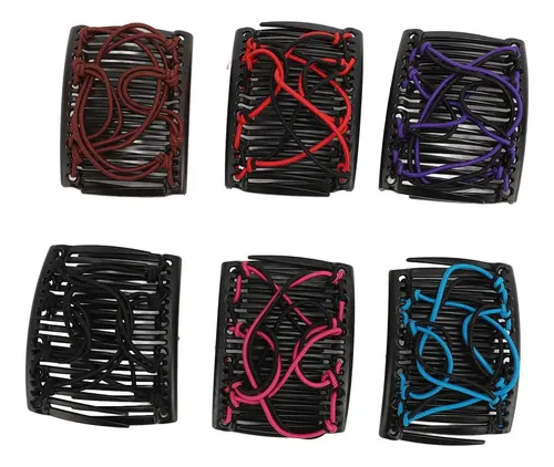 Wg Pinzas Elásticas For El Cabello, Paquete De 6 Peines,