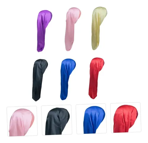 6 Piezas Gorro Dormir Satén Gorro Baño Secado Rápido Cabell