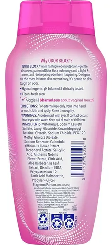 Limpieza Íntima Vagisil Odor Block 12 Oz