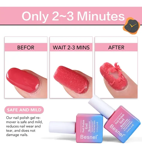 Removedor De Esmalte De Uñas De Gel, Paquete De 3