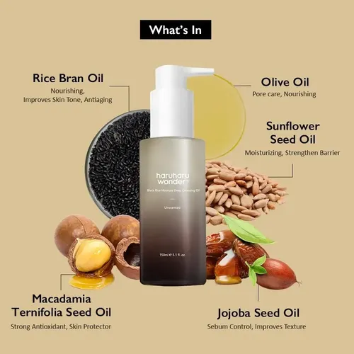 Aceite Limpiador Hidratante De Arroz Negro, 150 Ml | Coreano